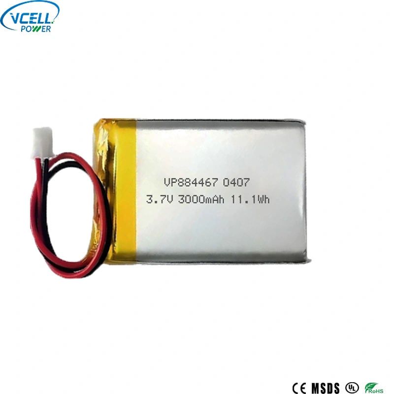 3000mah 3.7v 884467 LiPO újratölthető akkumulátor