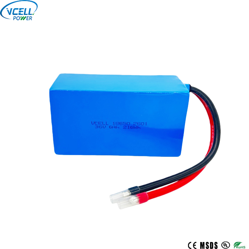 36V 6000mAh 10S3P 18650 lítium-ion akkumulátor