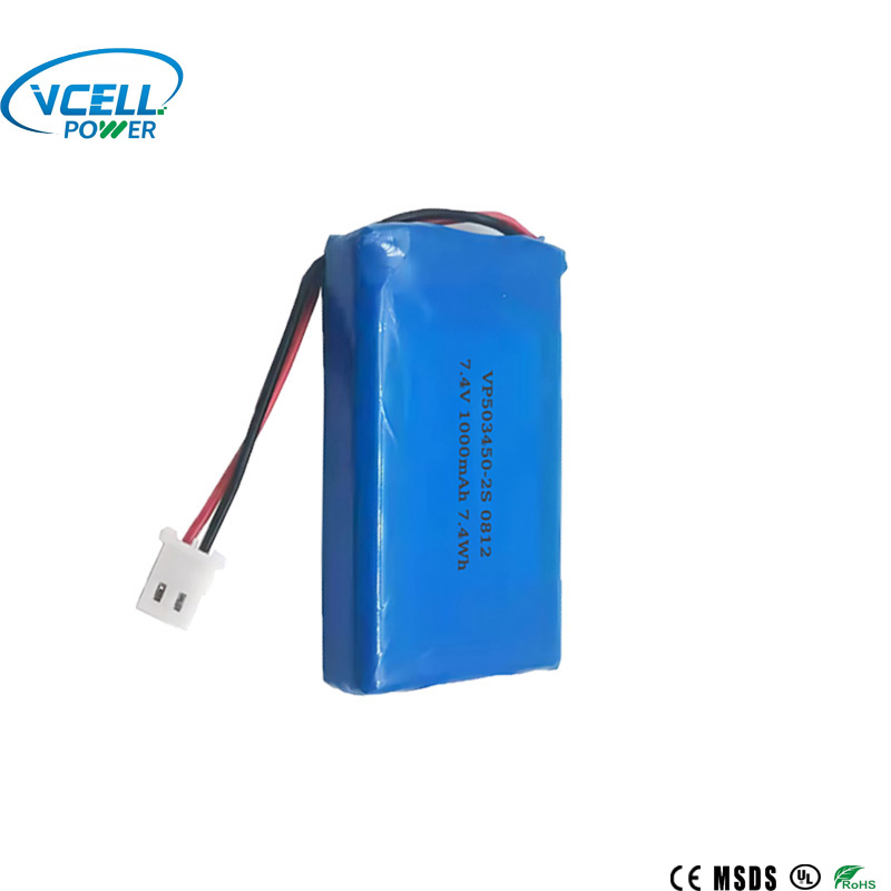 7,4 V 1000 mAh 503450 2S LiPo akkumulátor